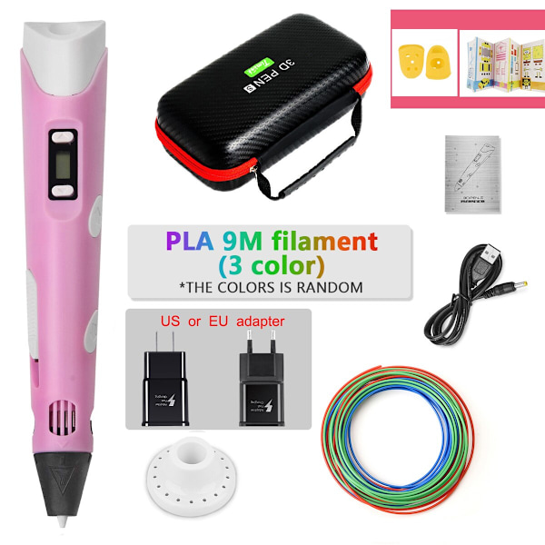 DIY 3D-pen til børn - 3D-printerpenne, tegnepenne med PLA-filament - Nyhedsgaven til børns fødselsdag eller julegave - PLA-filament PLA Filagment Green-200M