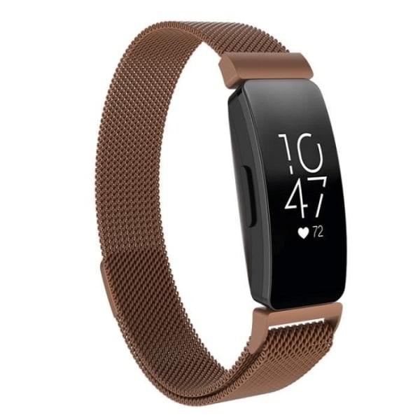 205mm Magnetisk Milanese rustfritt stålrem for fitbit inspire/inspire HR - Kaffe