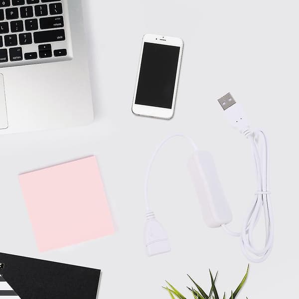 USB 2.0 han til hun-kabel med switch-kabeludvidelse til strømforsyning