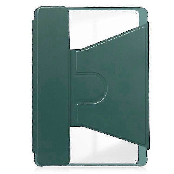 Samsung Galaxy Tab A9+ 360° Kääntyvä Läpinäkyvä Älykäs Nahkakotelo Näppäimistöllä [HK] Dark Green