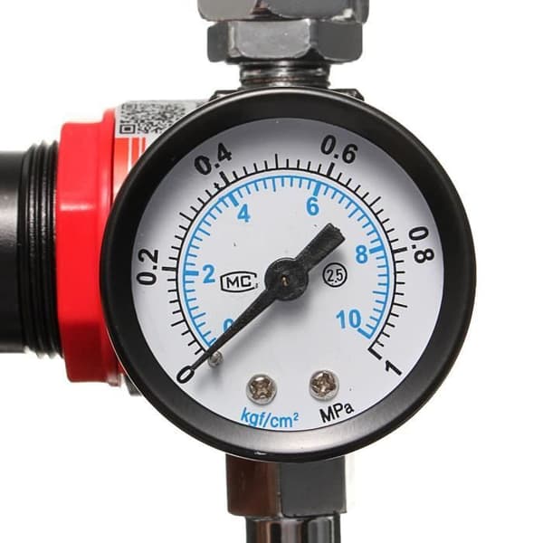 Trykkregulator - Manometer - Rustfritt stål - 0,05-0,85 MPa - 115 x 70 mm