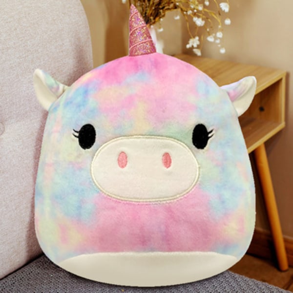 20 cm Squishmallow-pehmolelu tyyny PINK DOG PINK DOG Pink tie-dye unicorn