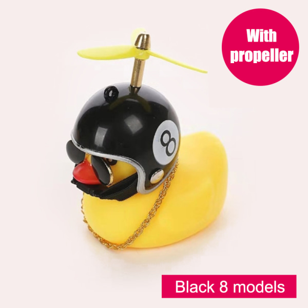 Little Yellow Duck Car Ornaments Motorcycle Windbreaker Duck Car Black 8 charac