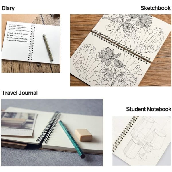 CDQ Professionelle tegneblokke, Hard Cover Sketchbooks - Tegneblokke