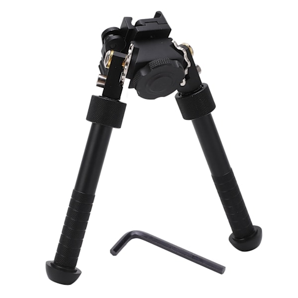 Tilt 360 Graders Rotationsadapter med V8 Bipod Justerbar Skinnemontering Tripod til Udendørs Jagt Sort