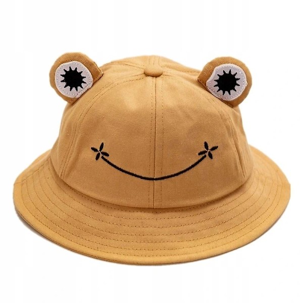 Cartoon Frog Bucket Hat, unisex sommar solhatt för A