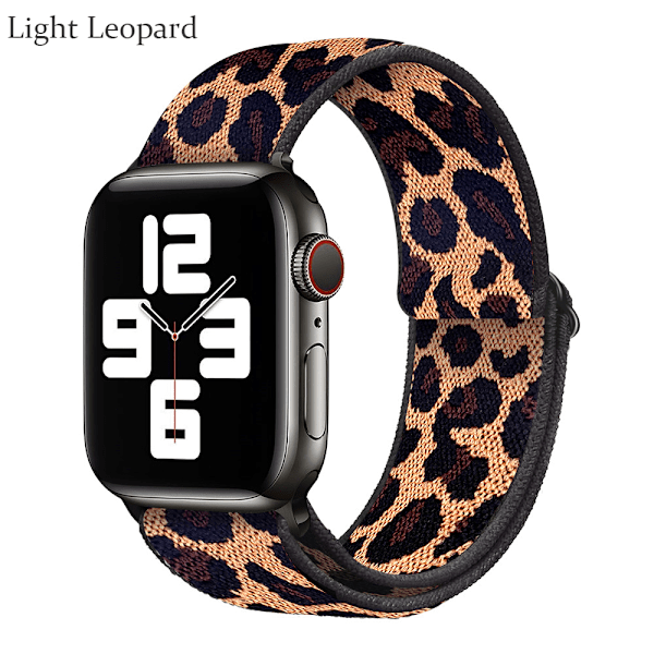 Nylonkellonauha Apple Watchille, Vaalea Leopardi Light Leopard 42/44mm