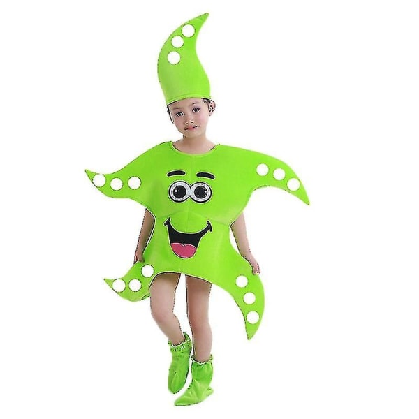 Barn Skola Hemmafest Sjöstjärna Cosplay Kostym För Pojkar Flickor Baby Wear Havsdjur Stjärna Scen Show Kläder Dansdräkt Light Green 100 cm