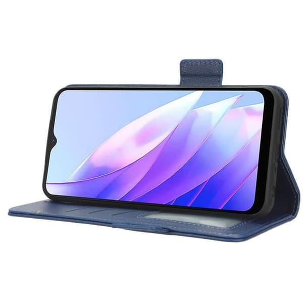 Telefonfodral - Blackview - A52 Pro - PU-läderfodral - Fullt skydd - Marinblå