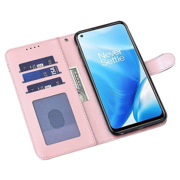 Präglat läderfodral för OnePlus 10 Pro 5G - Grå Style D OnePlus 10 Pro 5G Pink