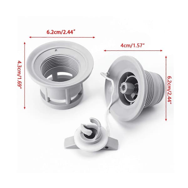 Mesh Cover Højtryksluft til Ventil Oppustelig Båd Sup Paddle Board Forbinder White