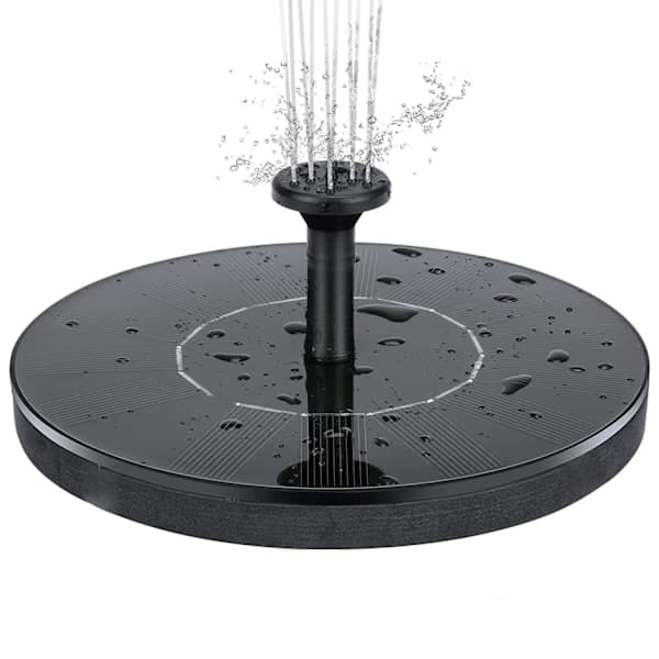 Vandfontæne soldrevet 13 cm Sort