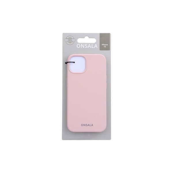 ONSALA iPhone 13 Mobildeksel Silikon Sandrosa Rosa Silikon