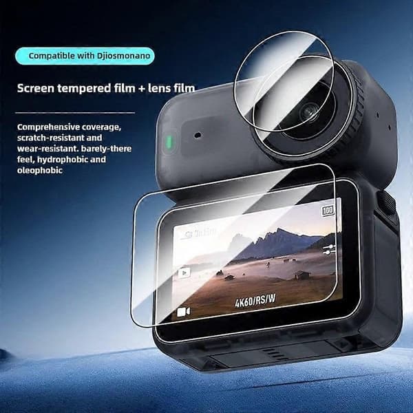 HD-panssarilasi näytönsuoja linssikalvolla DJI Osmo Nanoon Not Specified