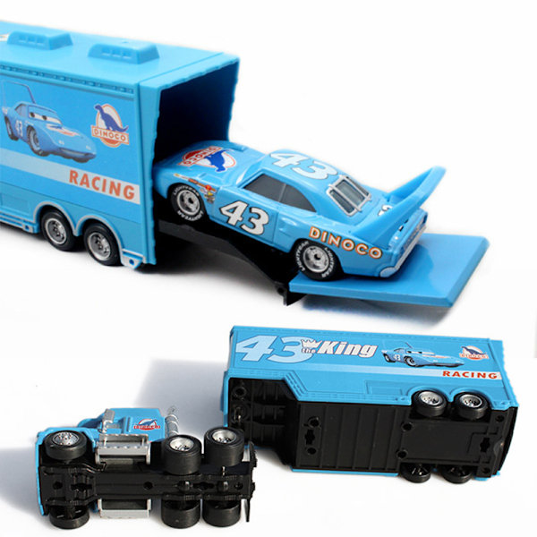 Salama McQueen Jackson Storm Mack Setä Kuorma-auto Malli Chariot king