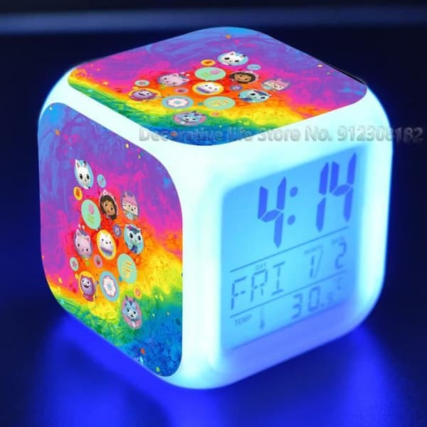 Väckarklocka - Gabby - Dockhus - Digital Display - LED-klocka - För barn