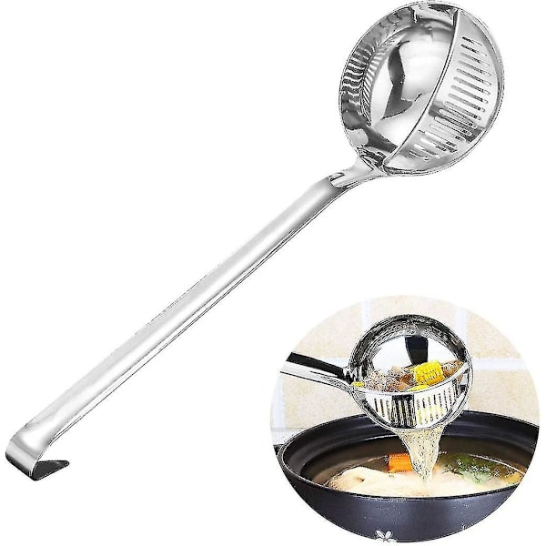 2-in-1 Creative Stainless Steel Strainer Ladle, removable