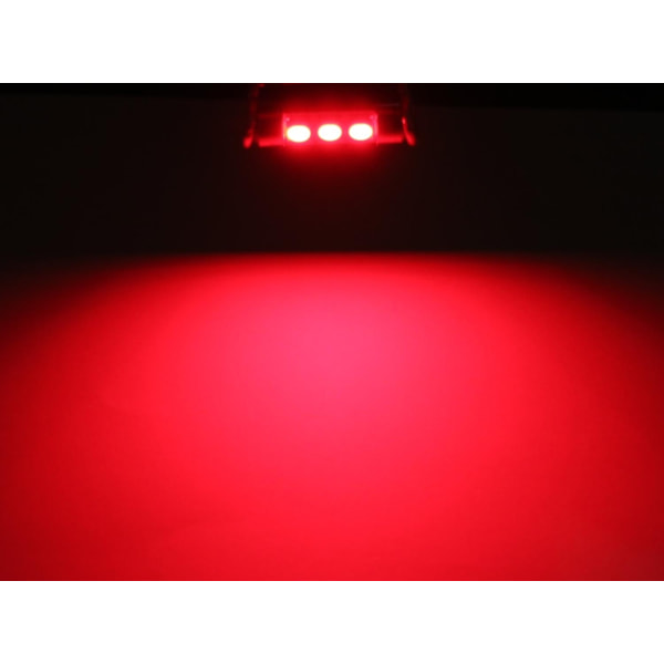 C5W Canbus 36mm rød LED flood lights SV8.5 Re Re Red 36mm Röda 2-pack