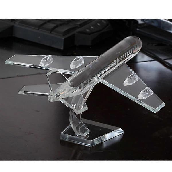 Flygplan Vacker Kristall Flygplansmodell Leksaker Flygplansmodell Hantverk Dekoration Present Display plane