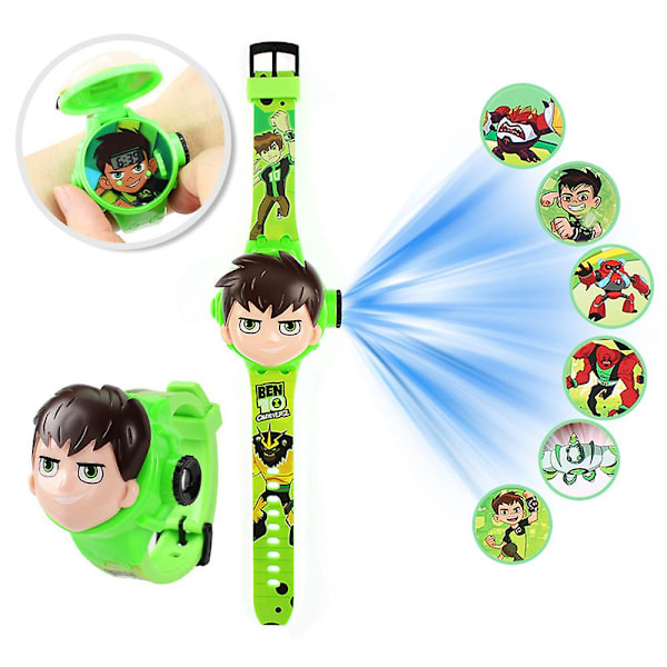 Kids Cartoon Character Digital Wristwatch Flip Cover Projector Superhero, Frozen, Princess Watch Kids Boys Girls Birthday Gift