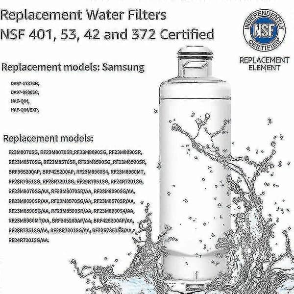 Kylskåpspatron är kompatibel med Samsung DA97-filter DA97-17376B.