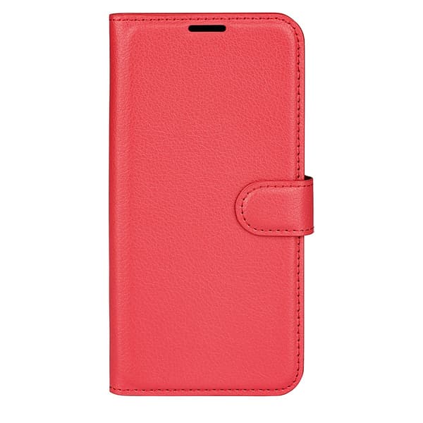 iPhone 17 Case Litchi Leather Red 63