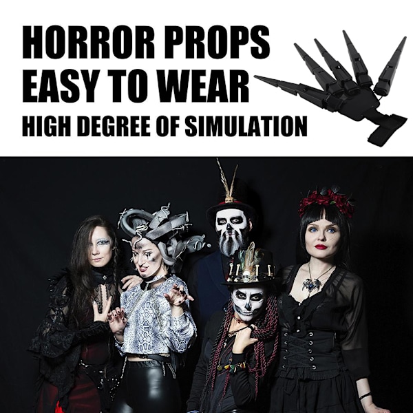 Halloween Leddede Fingre Halloween Cosplay Rekvisitter Horror Led Klo Legetøj til Maskeradefest [C]
