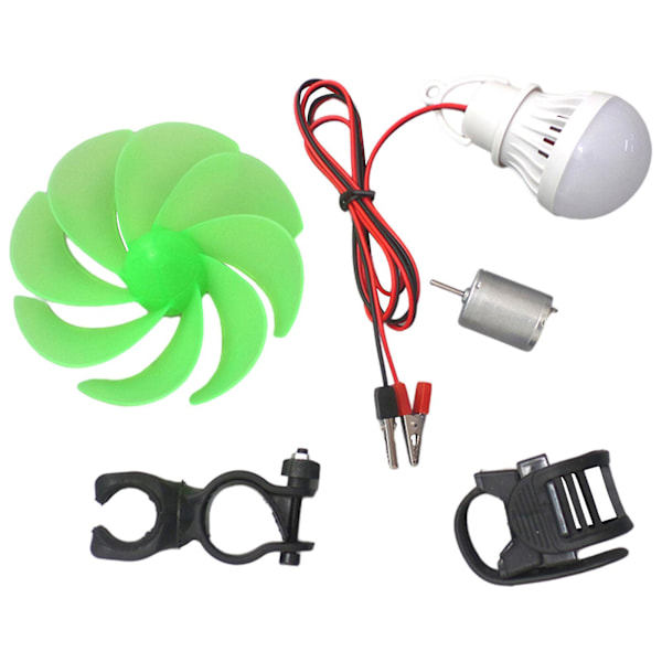 Mikrovindturbin med LED-ljus 22v Liten turbingenerator 8 blad