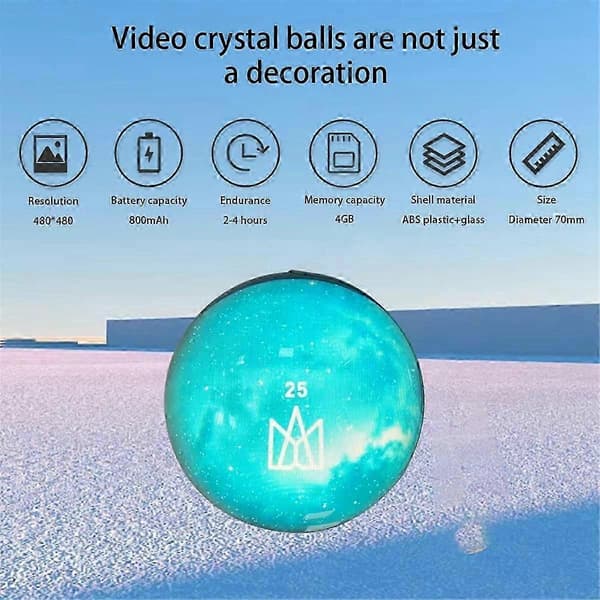 Krystallkule Videoavspiller B White