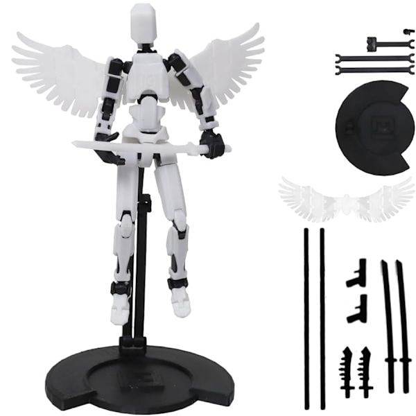 T13 actionfigur med vinger, Titan 13 3D-printet robot multi-leddet actionfigur