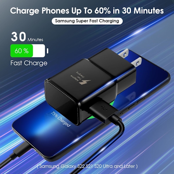 Samsung Adaptiv Hurtiglading USB Vegglader for Samsung Galaxy