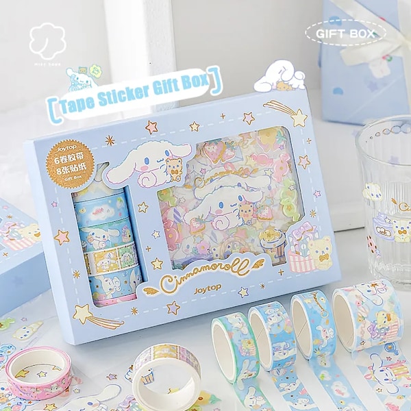 Sanrio Kuromi Cinnamoroll Melody Klistremerker Gaveeske Kawaii Anime Håndkonto Guka Dekor DIY Klistremerke