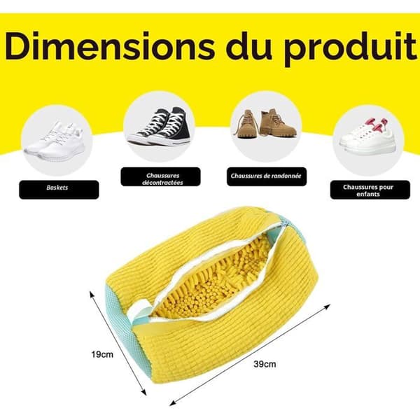 2 stk. vaskepose til sko og vaskemaskiner, pose til vask af sneakers, vaskepose til sko, skovaskepose
