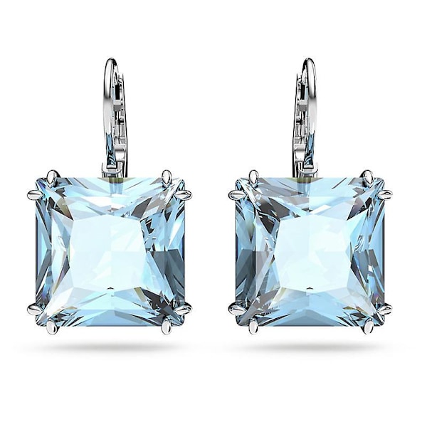 Schijia hög version av trefärgad fyrkantig diamantkristall Bella örhängen dam Swarovski element godis örhängen kvinnor