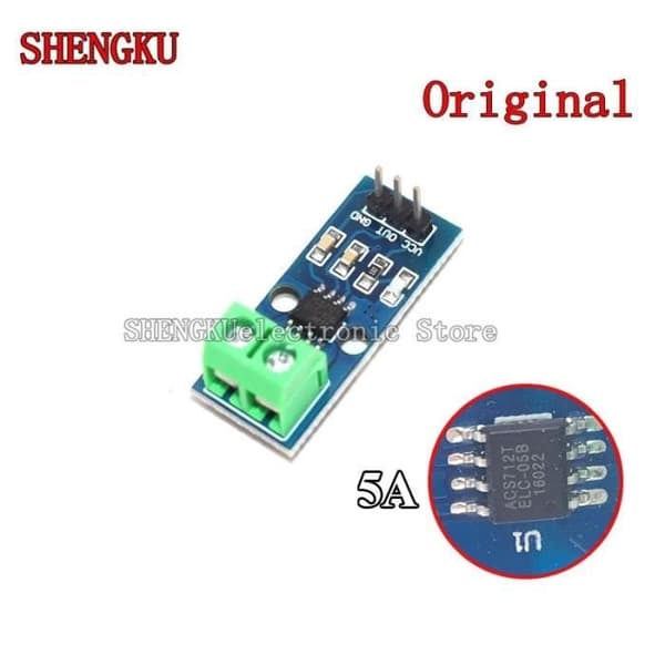 ACS712 30A - ACS712 5A 20A 30A Hall-ilmiöön perustuva virta-anturimoduuli Arduinolle
