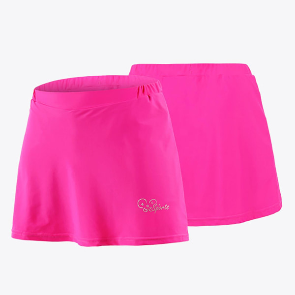 Kaesi Cykelshorts kjol Hög elasticitet Stötsäker Andas Print Yoga Shorts Kjol för träning Pink XL