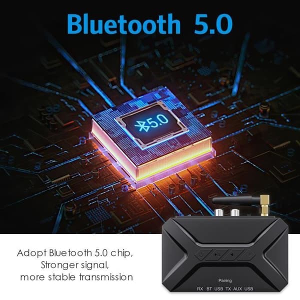 Bluetooth lydadapter, 3-i-1 trådløs Bluetooth-mottaker, Bluetooth 5.0 mottaker/sender
