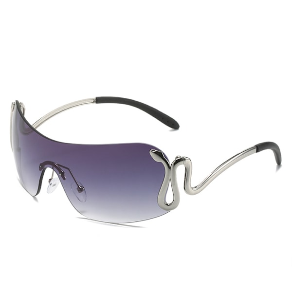 NWOGLSS 3559 Luksus Slange Smykker Y2K Dame Mode Solbriller 2024 C6 Sølv / Sølv C6 Silver / Silver Fashionable sunglasses