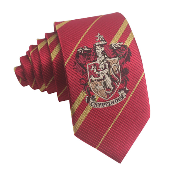 Hogwartsin polyesterikravatti 2-pakkaus (solmio + käsin solmittava solmio) College-merkki red