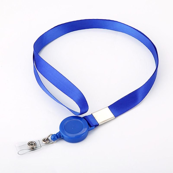 1 stk. Arbejdsbadgeholder Id-kortholdere Metal Business Kreditkortholder Clip Halsrem Lanyard Aluminiumlegering Kortdæksel Etui blue