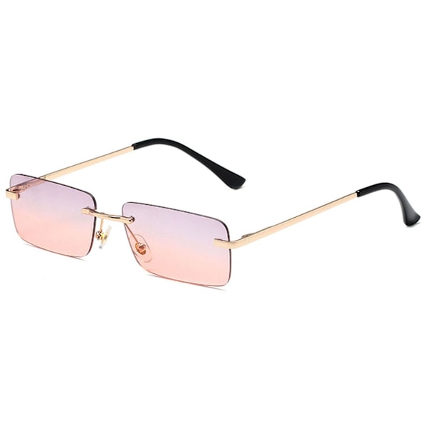 Fashion Rimless Sunglasses Small Square Frame Driving Glasses For Women Men