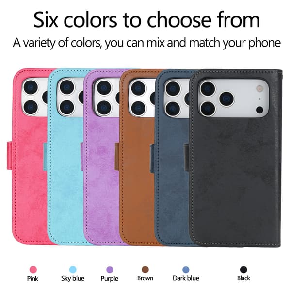 iPhone 17 Pro Plånboksfodral med Stativfunktion Svart