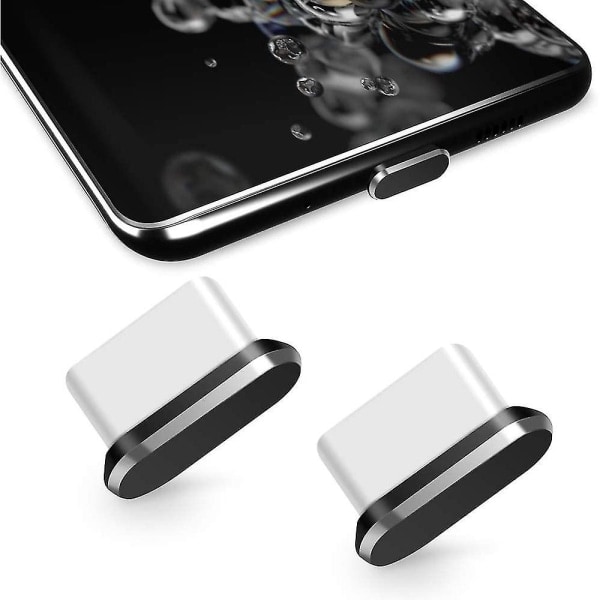 2-pack Typ-C dammskydd, USB C port dammskydd, dammskydd för Typ-C enheter som Samsung/macbook/vivox5pro/iphone/Micro USB/Android Mo
