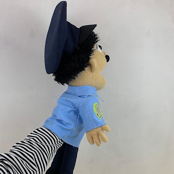 Jeffy Docka Plyschleksak, Jeffy Dockor Sml Leksak, Busig Rolig Dockleksak med Rörlig Mun, För Barn Pojkar Flickor Rollek, Berättande Polis Police Guy 50CM