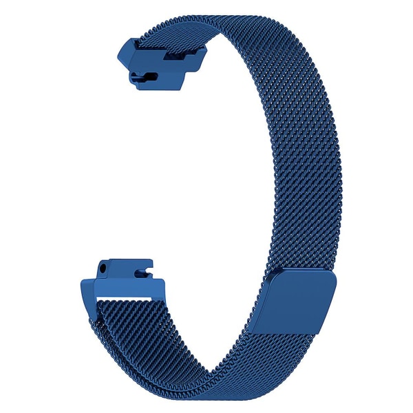 Rostfritt stål Magnetisk tunn mesh watch Handledsrem kompatibel Fitbit Inspire Hr Blue L