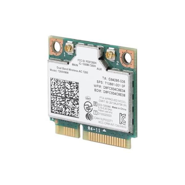 Intel 7260AC PCI Express Wi-Fi netværkskort, Tonysa Mini-PCI-E Wi-Fi-kort, med Bluetooth 4.0, Half-Mini PCI-E interface til