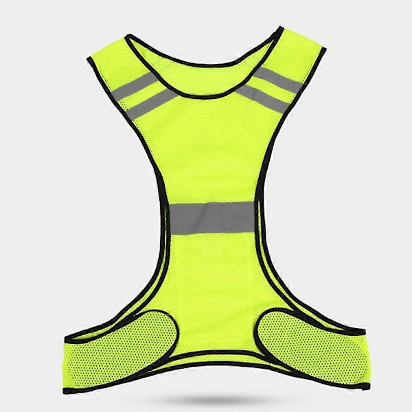 Reflekterende sikkerhetsvest for løping for menn og kvinner, løpetilbehør for gåing om natten (FMY) Fluorescerende gul Fluorescent Yellow Without Light