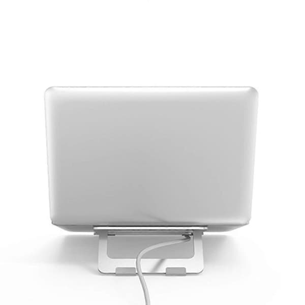 Ergonomisk bærbar computerstander i aluminium med varmeudluftning til 99 % af bærbare computere Silver