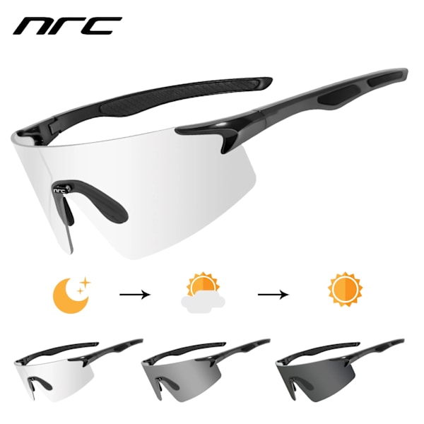 NRC Photochromic Pyöräilylasit Miesten Pyöräilylasit MTB Pyöräily Urheilu Aurinkolasit Polkupyörälasit Ulkoilulasit Gafas Ciclismo Type 7 Type 7 photochromic-1lens
