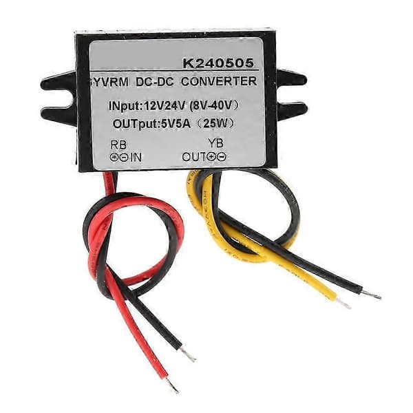 12V/24V til 5V 5A DC-DC Buck Converter Step Down Strømforsyningsmodul